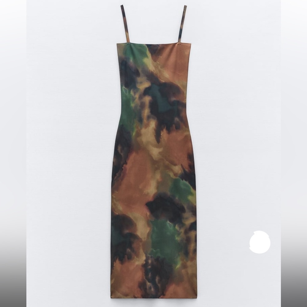 Printed knit dress